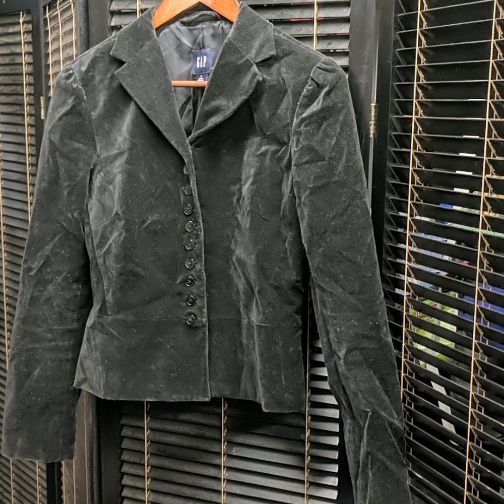 Vintage GAP velvet blazer black 8